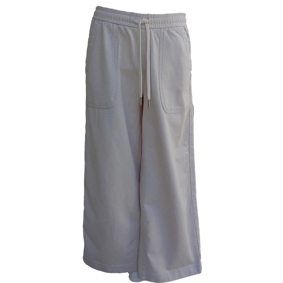 Athleta Pants - Athleta Heathered Women's Wide Leg Crop Pants in Cream size 6